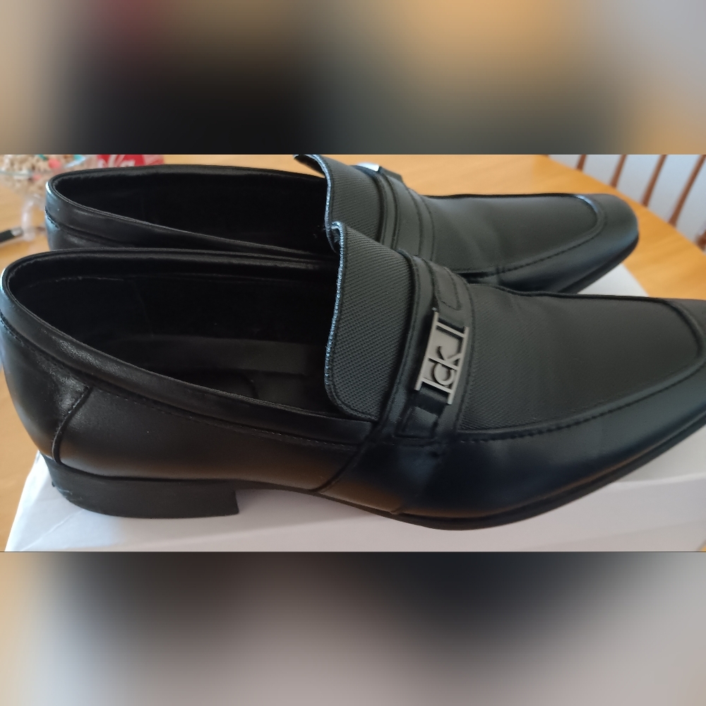 Calvin Klein Bartley Diamond Leather Loafers 9 M - Picture 2 of 12
